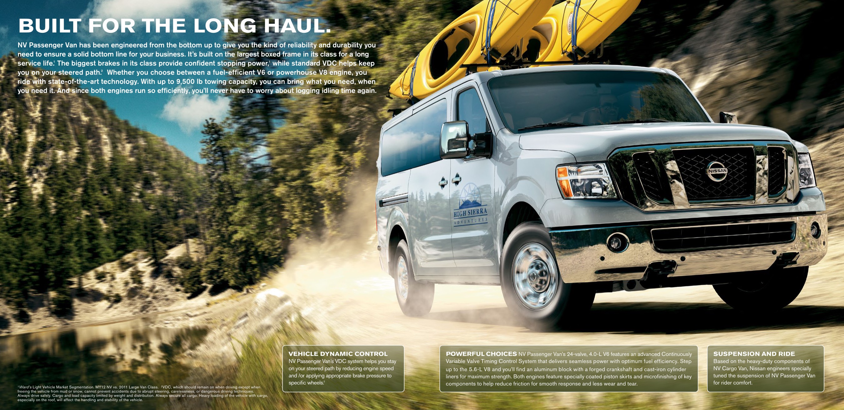 2012 Nissan NV Passenger Brochure Page 1